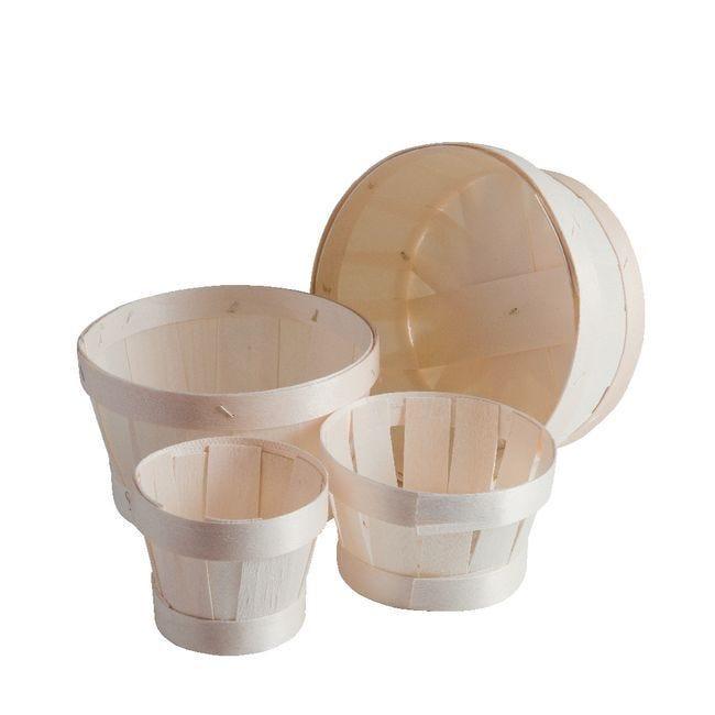 Panier en bois rond Ø15x8.5cm - par 10 - bois de peuplier PEFC - fabrication française_1
