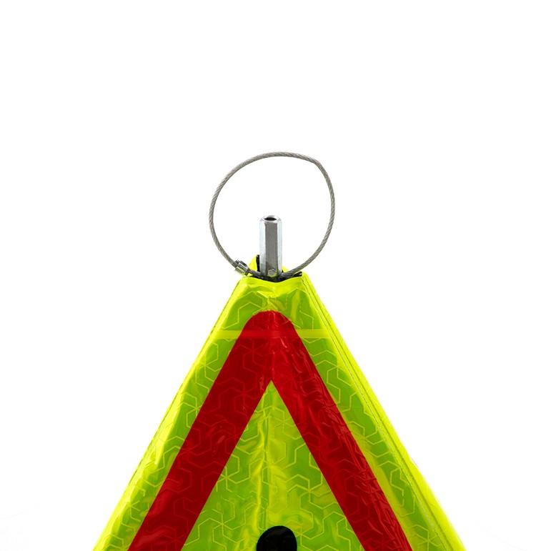 Panneau de chantier AK5 tripode pliable - structure acier et panneau plastique - 85x83x83 cm - classe 1_1