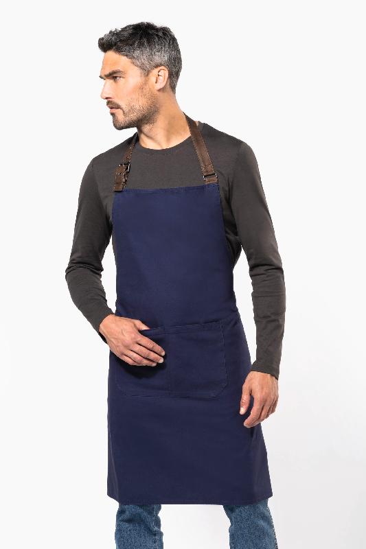 Tablier coton vintage - Kariban - Réf: K8003 - Canvas résistant avec grande poche et réglage ajustable_1