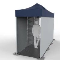 Tunnel de désinfection Mastertent - structure en aluminium, buses en acier inoxydable, faible consommation d'énergie et d'eau_1