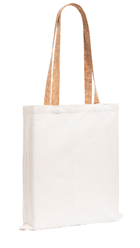 Tote-bag publicitaire - coton 100% - anses longues en liège naturel - 180 g/m²_1