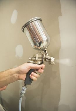 150132 - Pistolet de projection pour apprêts - Mecafer - 3,5 bar - 2 positions jet rond ou plat - Buse 2,5 mm - Godet 1L_1