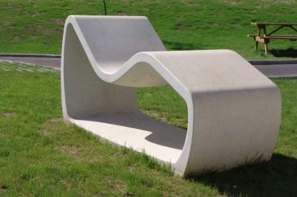 Banc et chaise en béton tubulaire - design minimaliste et écologique - Ciment Green Seal - Réduction CO2_1
