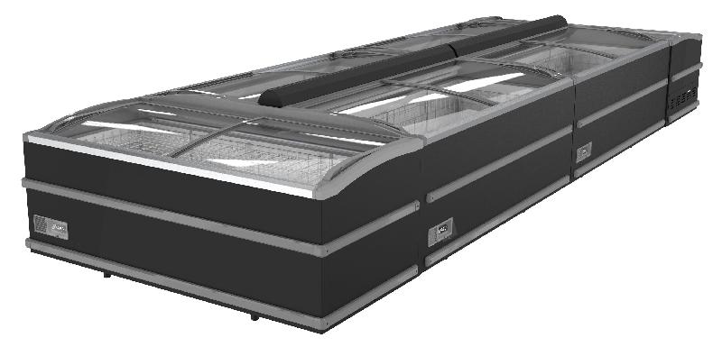 Congélateur bahut pour supermarché noir 2500 dégivrage automatique l2508mm 7072.0115 COMBISTEEL_1