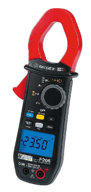 P01120925 - Pince multimètre F205 600 A AC / 900 A DC - mesure de puissance, harmoniques et TRMS AC + DC_1