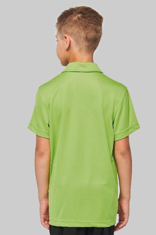 Polo sport manches courtes enfant - PROACT - Réf: PA484 - 100% polyester respirant - Taille 8/10 ans - Couleur orange_1