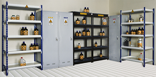 Rayonnage en acier avec 4 étagères - Profondeur 600 mm - Réf AMS 1489 - BIOLAB - Capacité 270L_1