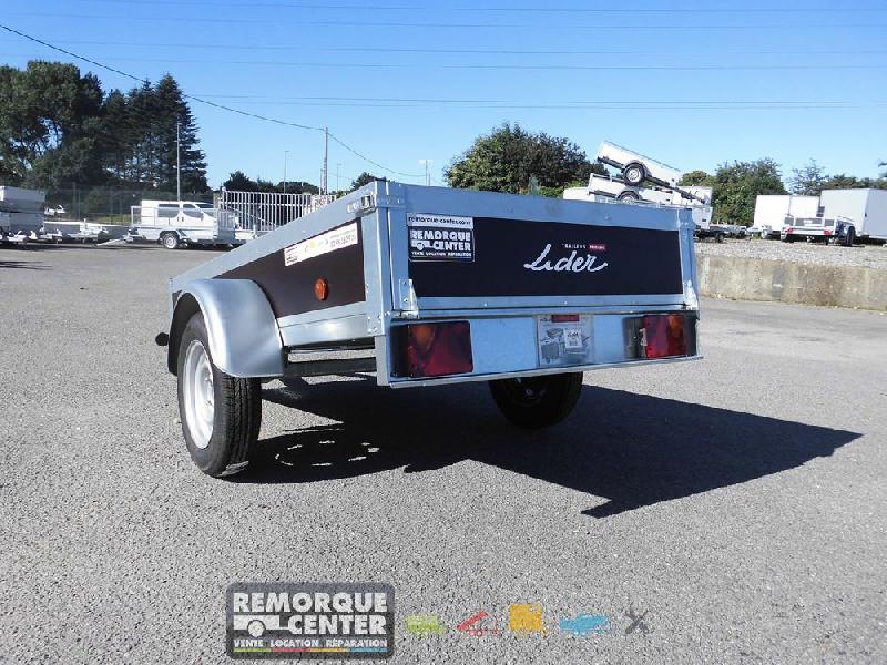 Remorque bagagère LIDER ECO - côtés bois - 1 essieu - PTAC : 500 Kg - 200 x 126 cm - Référence 33450E_1