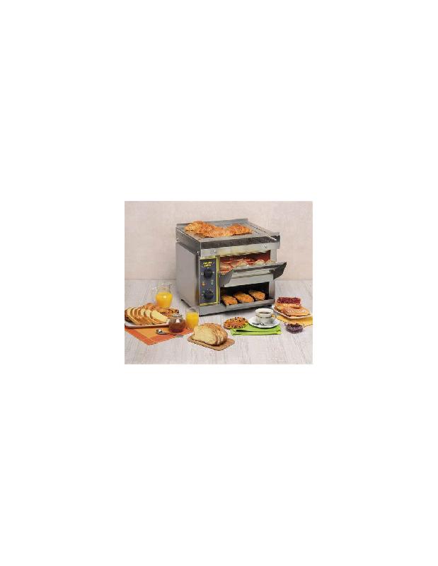 Toaster à convoyeur électrique - 8 tubes quartz, inox AISI 304, 230V/2650W - Roller Grill_1