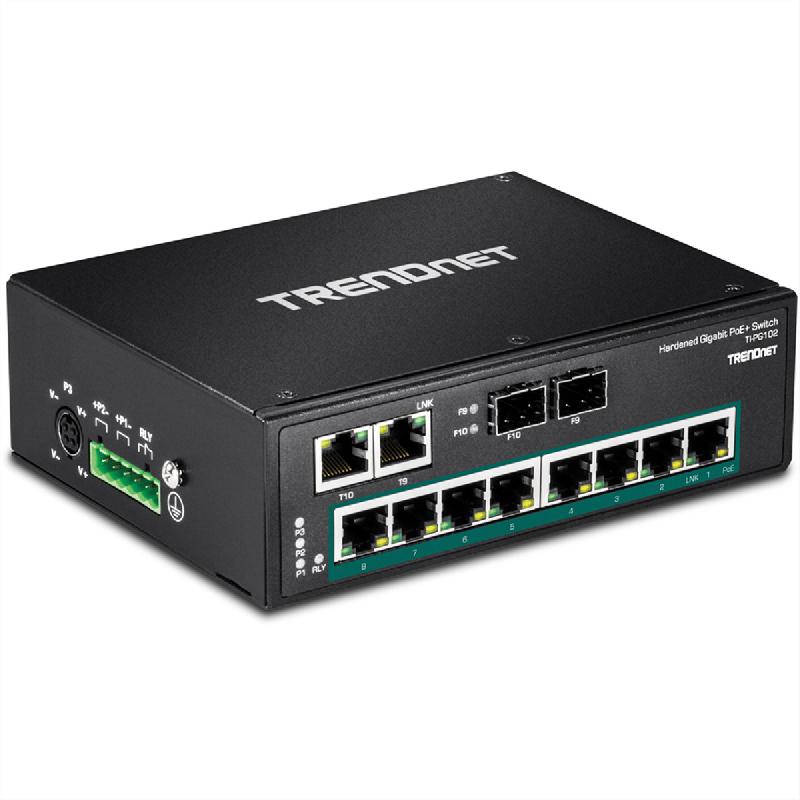 TRENDnet TI-PG102 Switch Rail DIN PoE+ Gigabit industriel à 10 ports_1