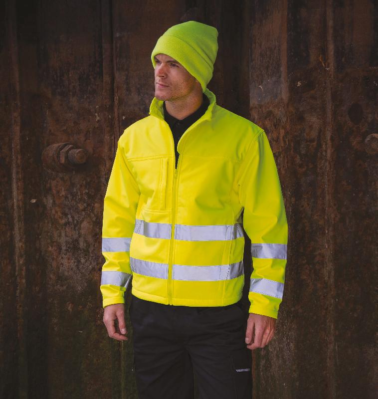 Veste Softshell High Viz - Réf: R117 - Imperméable et respirante avec matériaux réfléchissants 3M_1
