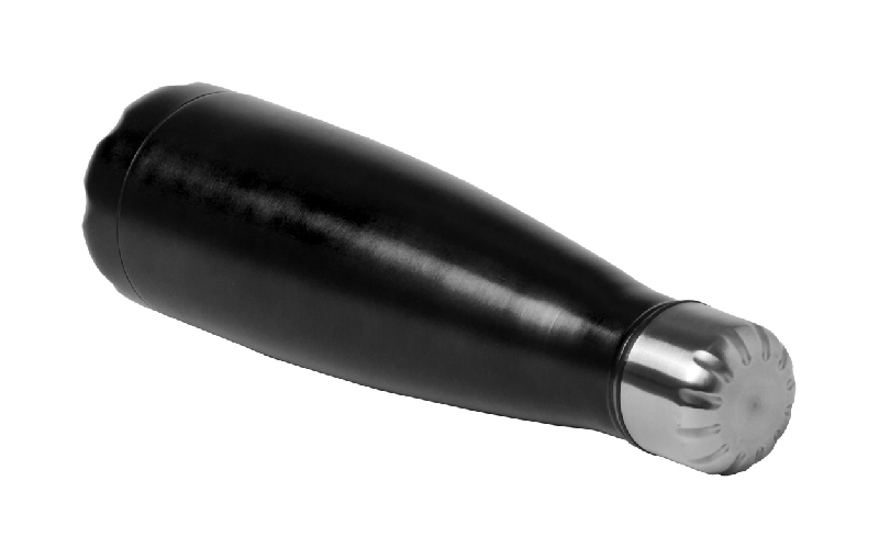 Gourde en acier inoxydable - 630 ml - bouchon sécurisant - couleur noire_1