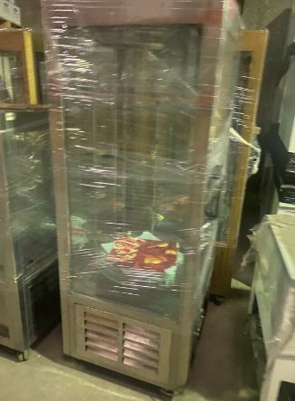 Armoire réfrigérante positive 4 faces vitrées - plateaux tournants ou grilles fixes - Occasion très bon état_1