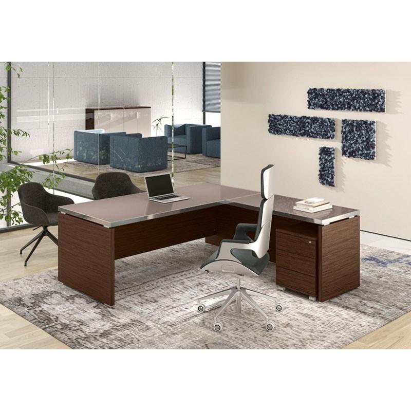 Bureau Odéon classique clair - personnalisable haut de gamme - bureau de direction_1