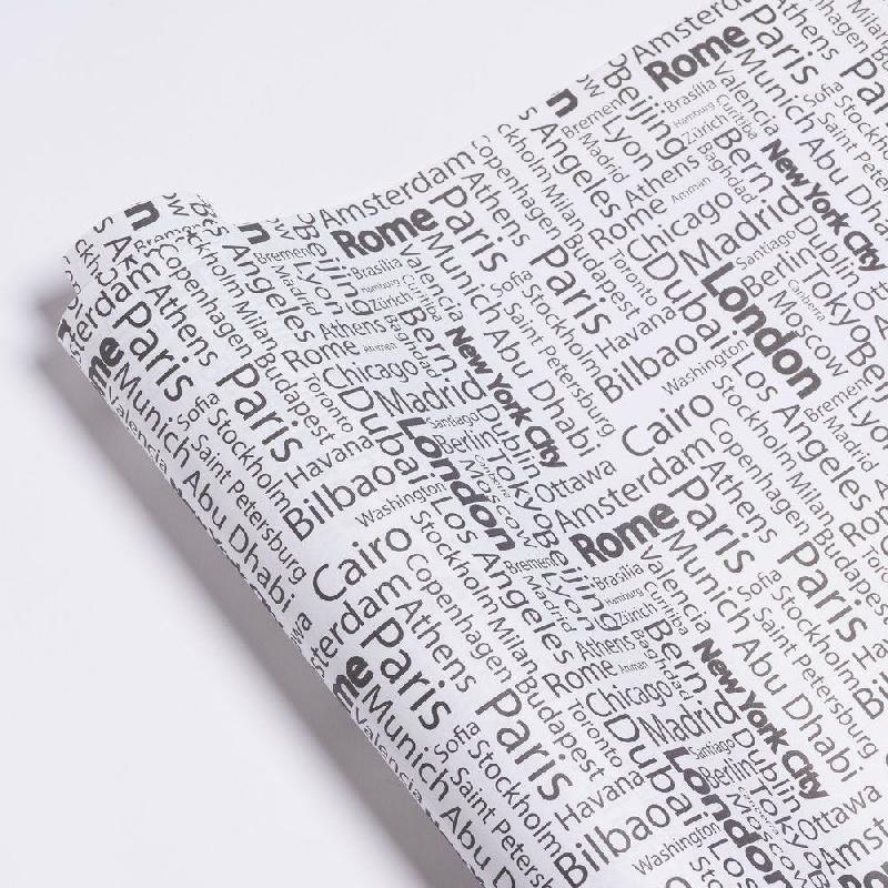 Papier cadeau City gris en 0.70x100 m_1