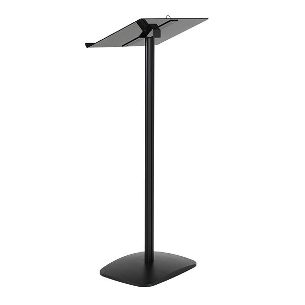 Pupitre porte-catalogue sur pied noir - H 110 cm - Réf : 214707NR_1