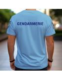 Tee shirt gendarmerie bleu cooldry anti humidite maille piquee - Militaires, Gendarmerie, Police et Sécurité_1