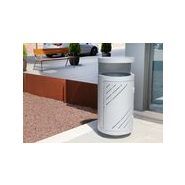 Poubelle publique Up23t - corbeille Mielek Top - Novatilu - 70 litres - acier galvanisé_1