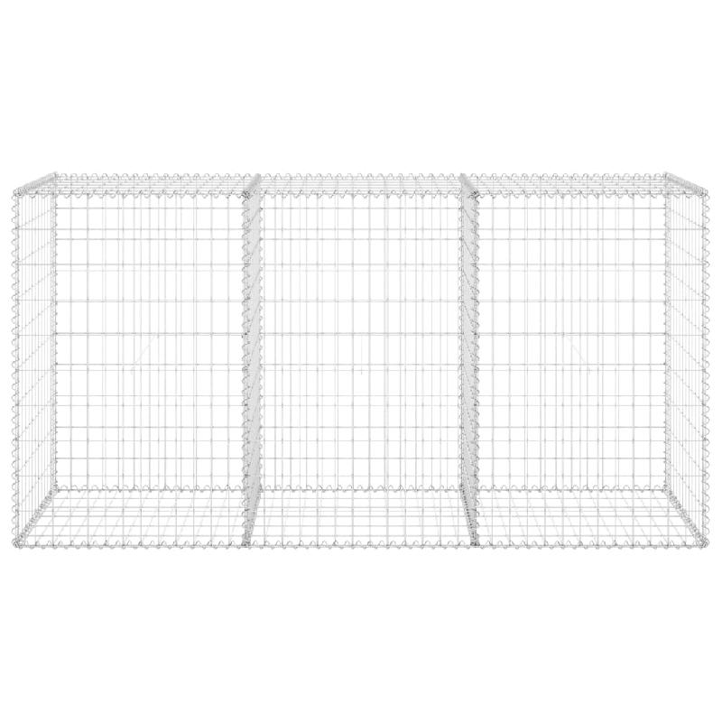 Vidaxl mur en gabion avec couvercles acier galvanisé 200x60x100 cm 147815_1