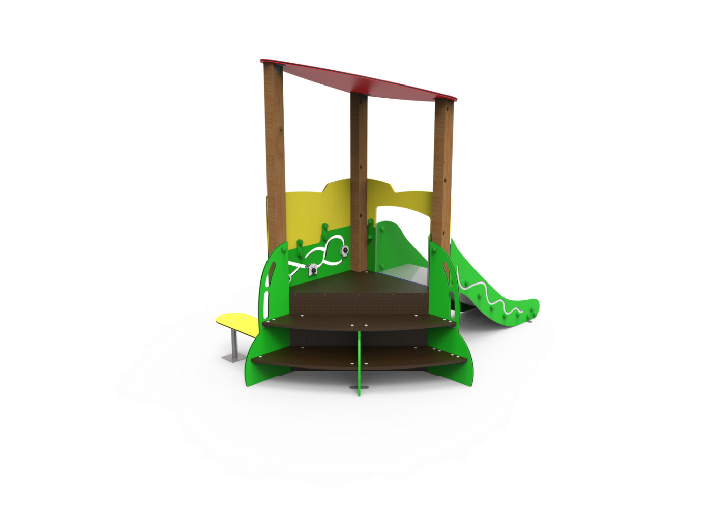 Aire de jeux pour les plus petits - Zea JEDU02 - Structure en bois lamellé et panneaux recyclés_1