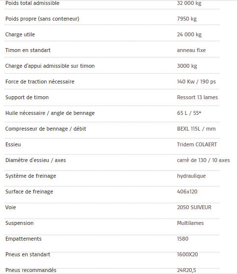 Bennes TP 320 - Fillion Remorques - ?charge utile 24000kg - 16 m3_1