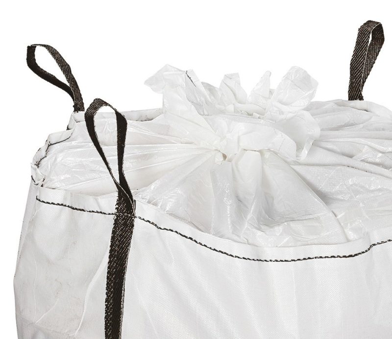 Big bag spécial amiante 90x90x110 - 1m³ avec jupe de remplissage et sachet interne_1