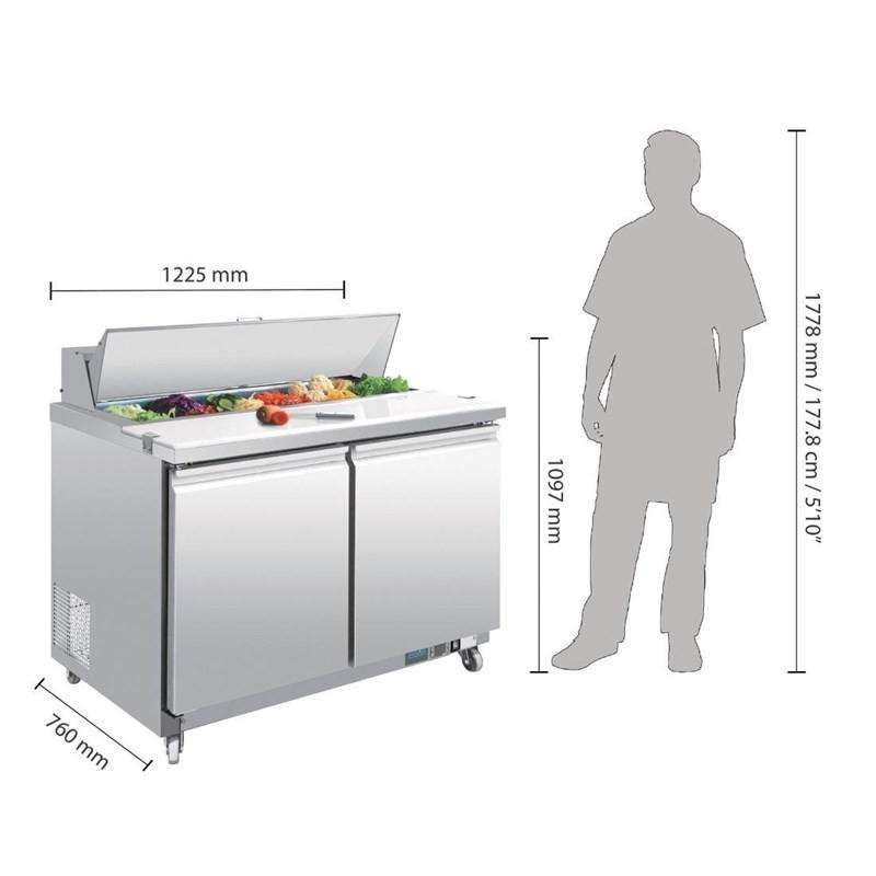 Comptoir de préparation 2 portes 405L Série U GD882 Polar_1
