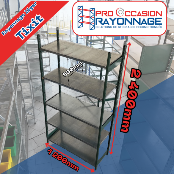 Étagère - Hauteur 2400mm, Longueur 1200mm, Profondeur 500mm - TIXIT_1