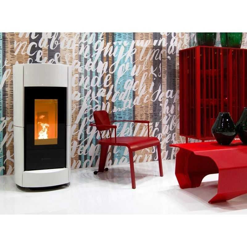 Poêle à granulés ventilé Thermorossi / CHIC PLUS - Blanc_1