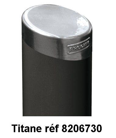 Potelet fixe ellipse - diamètre 90mm - acier peint sur zinc - pommeau aluminium moulé - 10 finitions disponibles_1