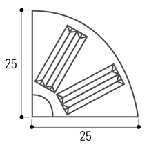 Bordure d'îlot directionnel i2 1/4 rond_1