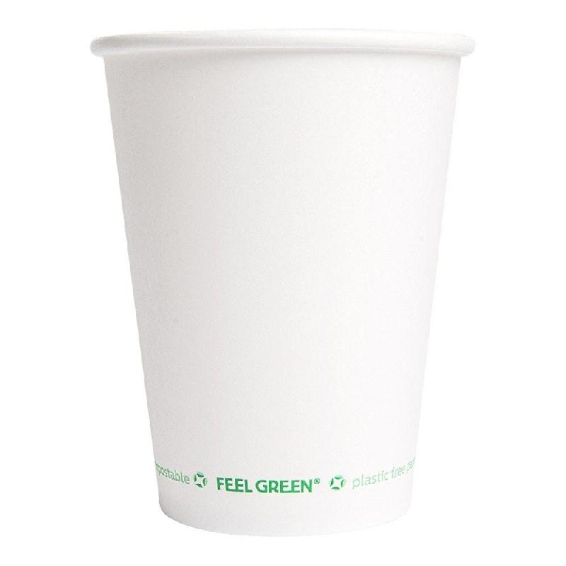 Gobelet boisson chaude Feel Green 100% compostable carton blanc 36cl par 1000_1