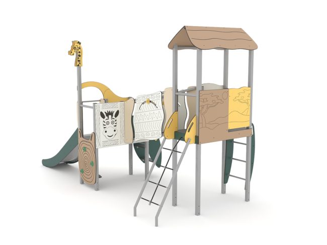 Structure multi-activités métallique safari - LD1SAF20020 - Ludoparc - Pour enfants dès 1 an, capacité 20 personnes_1