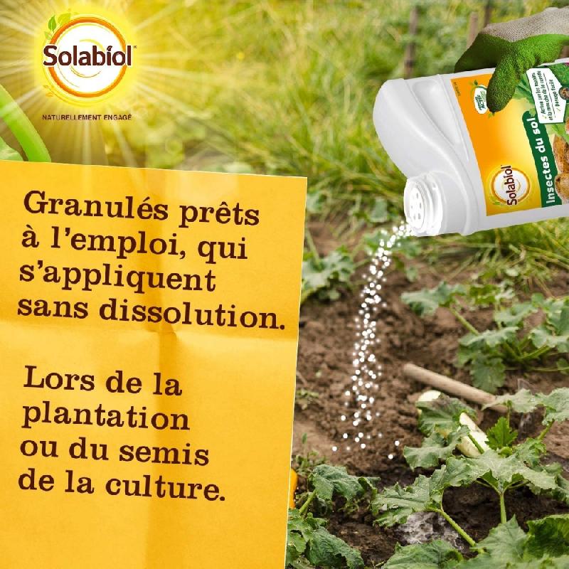 Traitement des insectes taupins et mouche de la carotte - SOLABIOL 600g granulés prêt à l'emploi_1