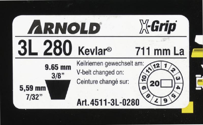 Courroie trapézoïdale X-Grip V - Type 3L280_1