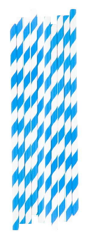 Set de pailles en papier - 10 unités avec motifs rayures - boîte en papier kraft_1