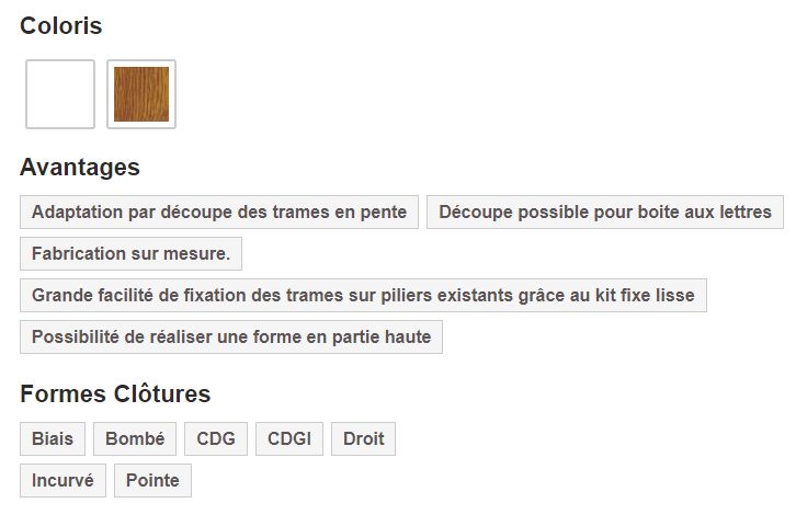Clôture PVC CL A 03 A / TYPE A 06 A - CG PRO - traverses ALU gainées - embout rond - barreaudage 60x24 mm_1