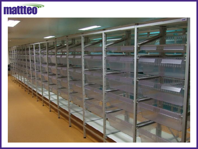 Rayonnage pour médicaments modulable en acier époxy ou inox - Compatible RFID - MODUL-IT_1