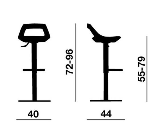 Tabouret de Bar réglable COSMO - Offisit - Vert_1