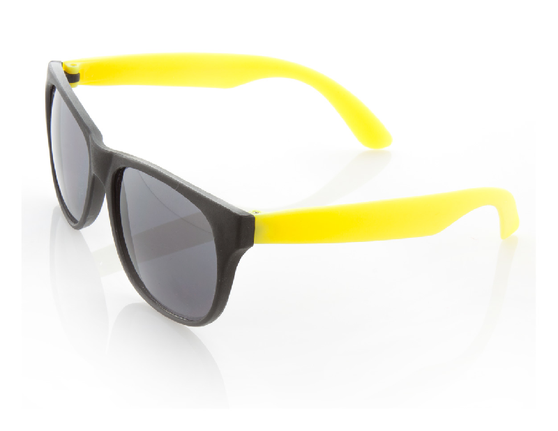 Lunettes de soleil - branches colorées - protection UV400 - couleur jaune - poids 23,33 g_1