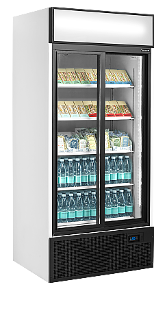 Armoire réfrigérée 2 portes vitrées coulissantes avec canopy 462 L | Tefcold - FSC891S_1