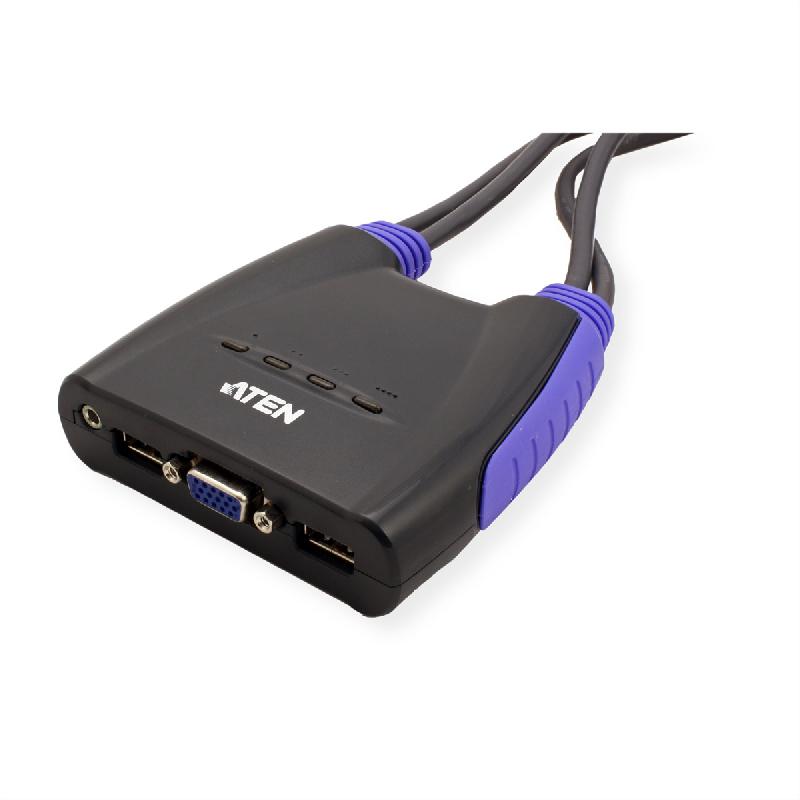 Aten cs64us switch kvm vga, usb, audio, 4 ports_1