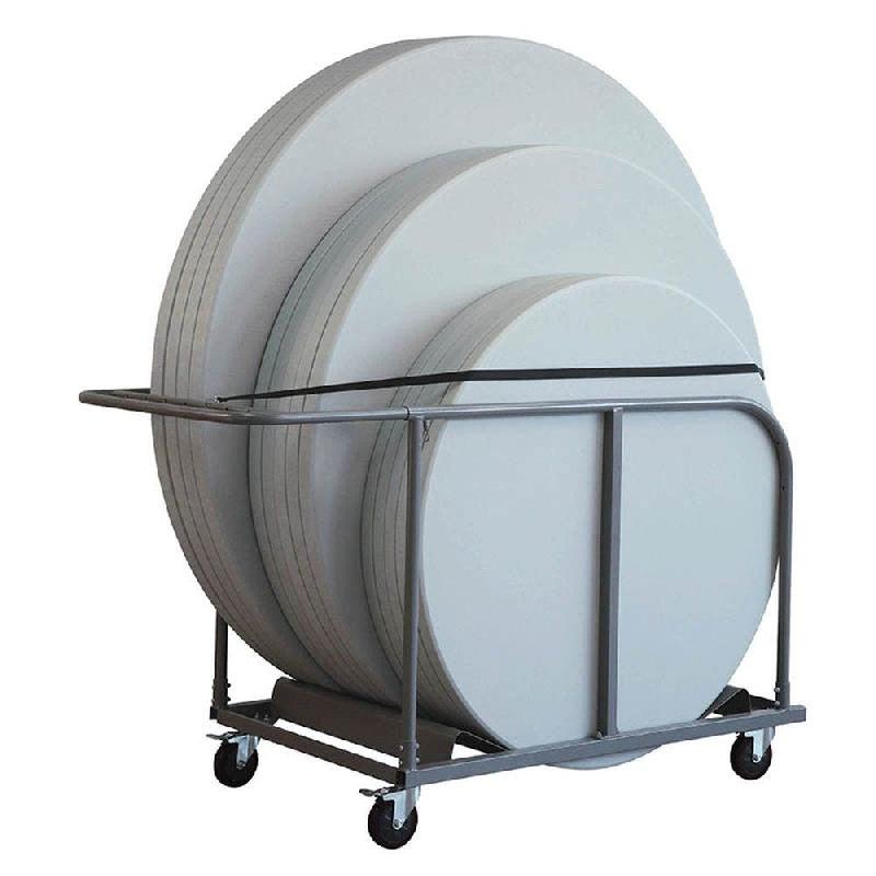 Chariot Nimes pour 12 tables pliantes de réception Hdpe rondes Ø150 et 180cm_1