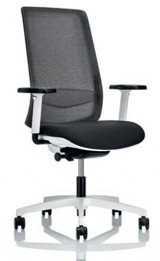 Fauteuil ADJUST - Structure Blanche avec Accoudoirs 3D, Renfort Lombaire Réglable et Mécanisme Synchrone Premium - Référence 6420 FR122_1