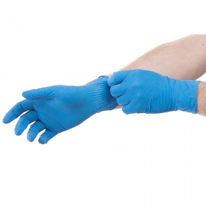 Gants nitrile non poudrés bleus - Taille XS - 3.5g - 240mm - Boîte de 100 - Réf : 200001072_1