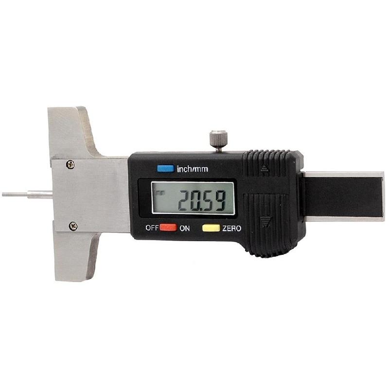 Jauge de profondeur de précision digitale - Mesure alésages fins et usure pneus - Référence 892617_1