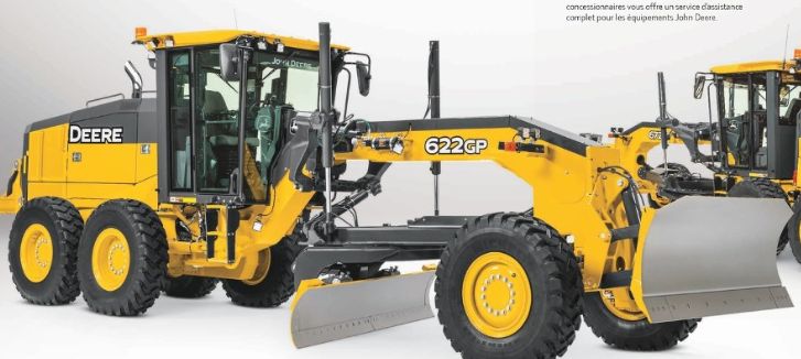 Niveleuse automotrice John Deere 622GP - 169 kW (227 ch) - Performance et capacité maximale_1