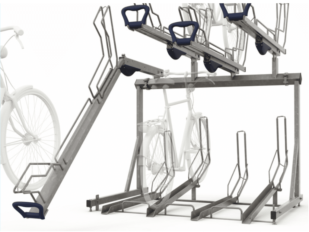 Arceau à vélos double étage, pour maximiser le stockage dans vos abris vélos - DUO_1