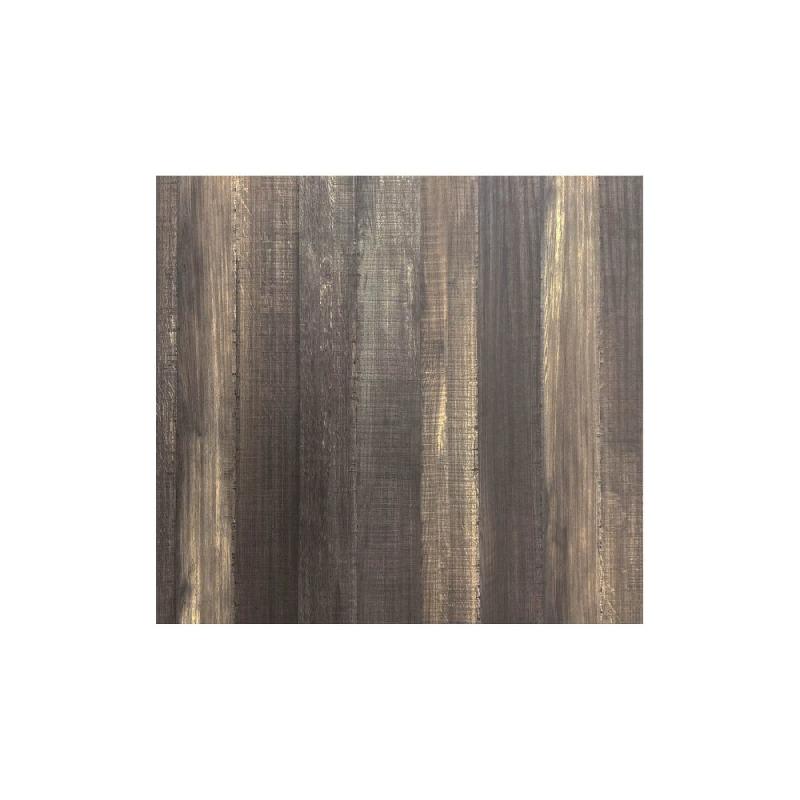 Infinity table de bistrot avec piètement noir + plateau HPL Tropical Wood 70x70 cm_1