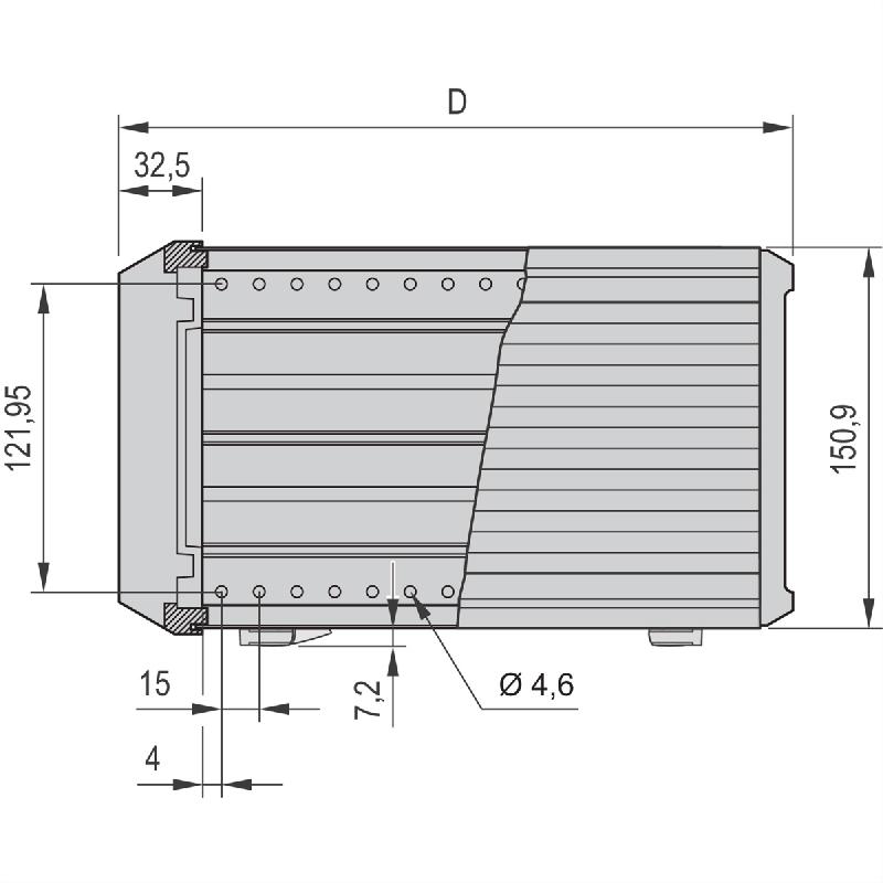 Mallette de bureau complète PropacPRO SCHROFF, blindée, 3 U, 84 HP, 506 mm_1